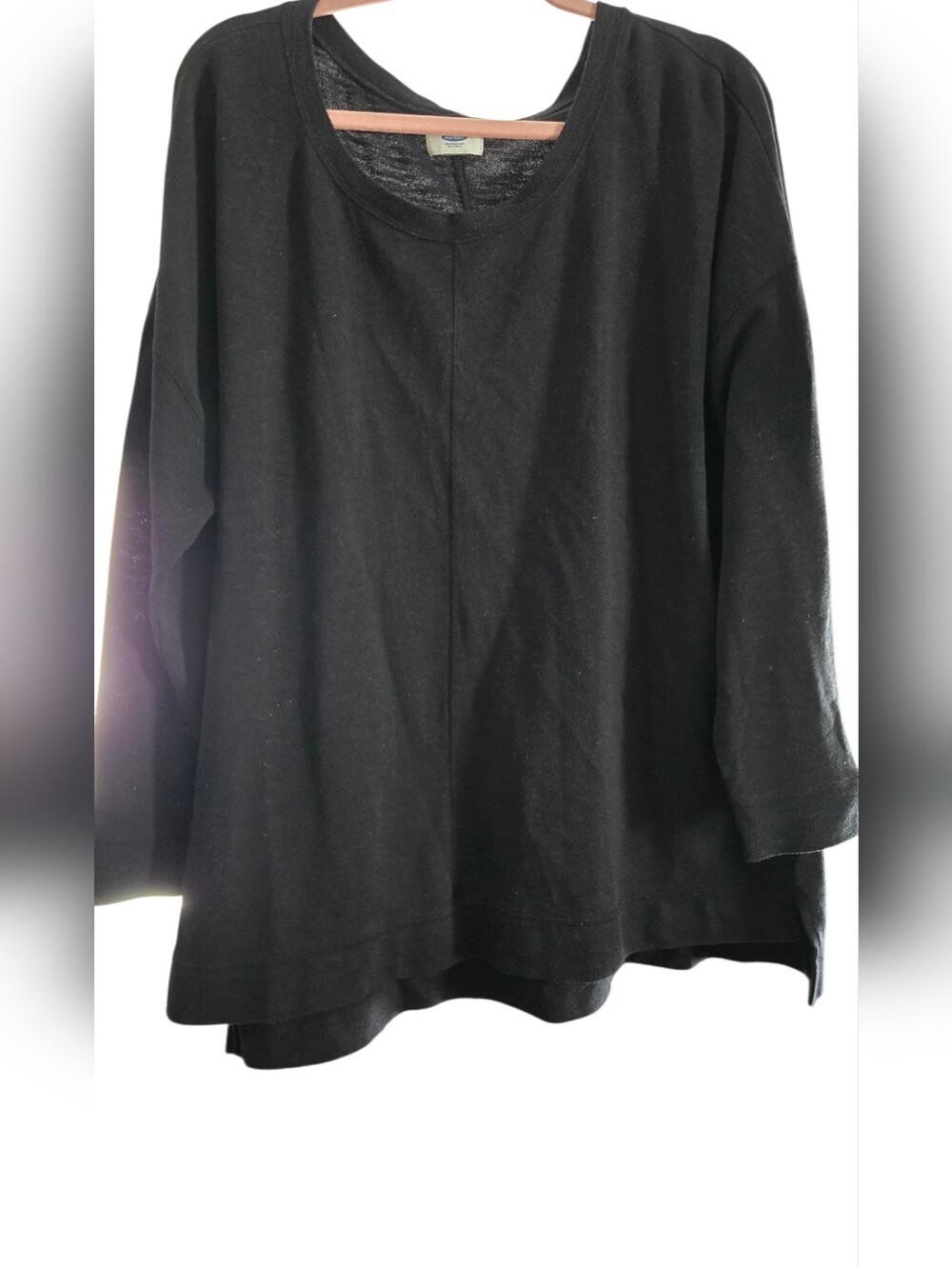 Old Navy Black Scoop Neck Long Sleeve Top